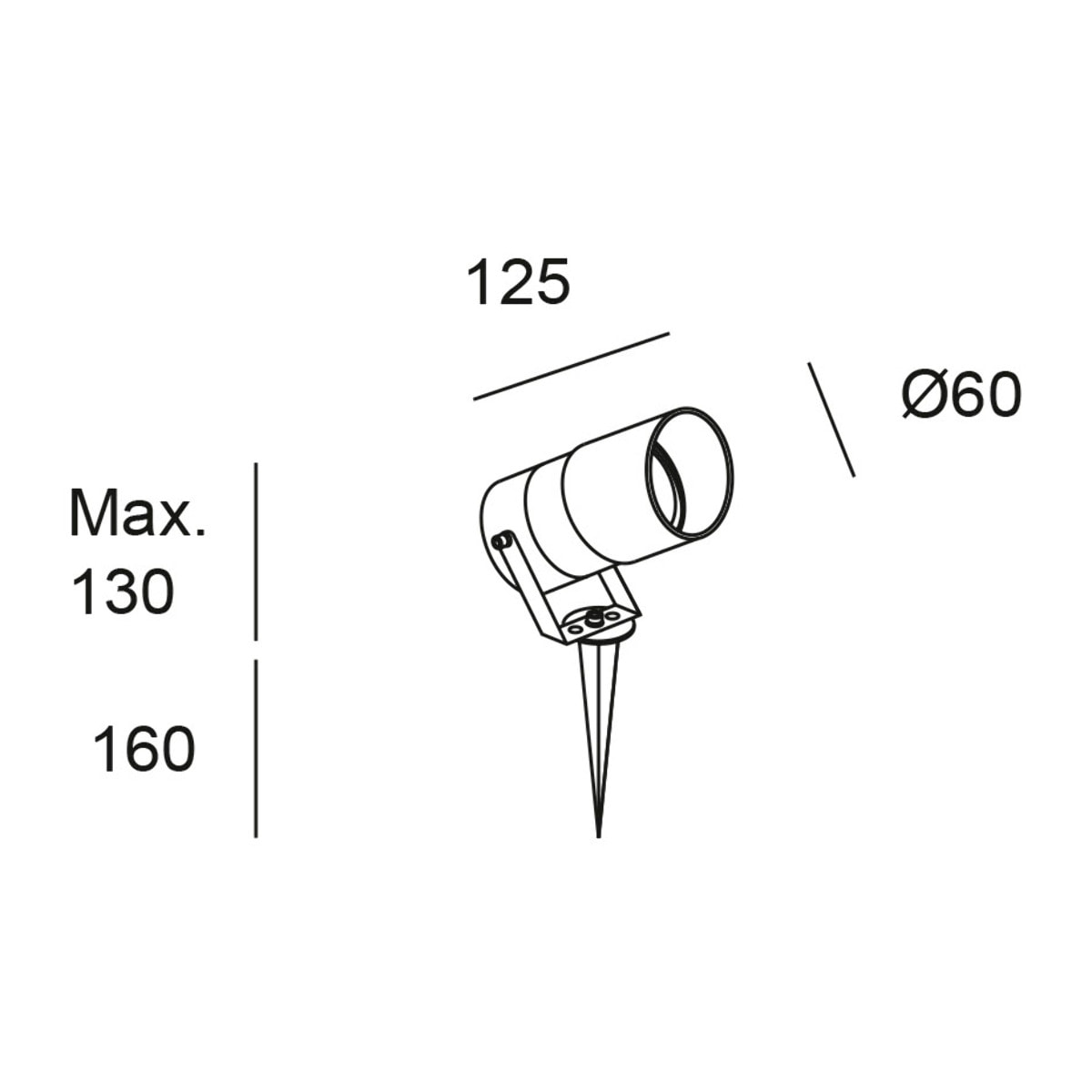 Forlight Ousia proyector exterior negro para bombilla GU10