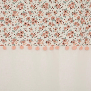 Rideau enfant blanc avec fleurs 140x260cm