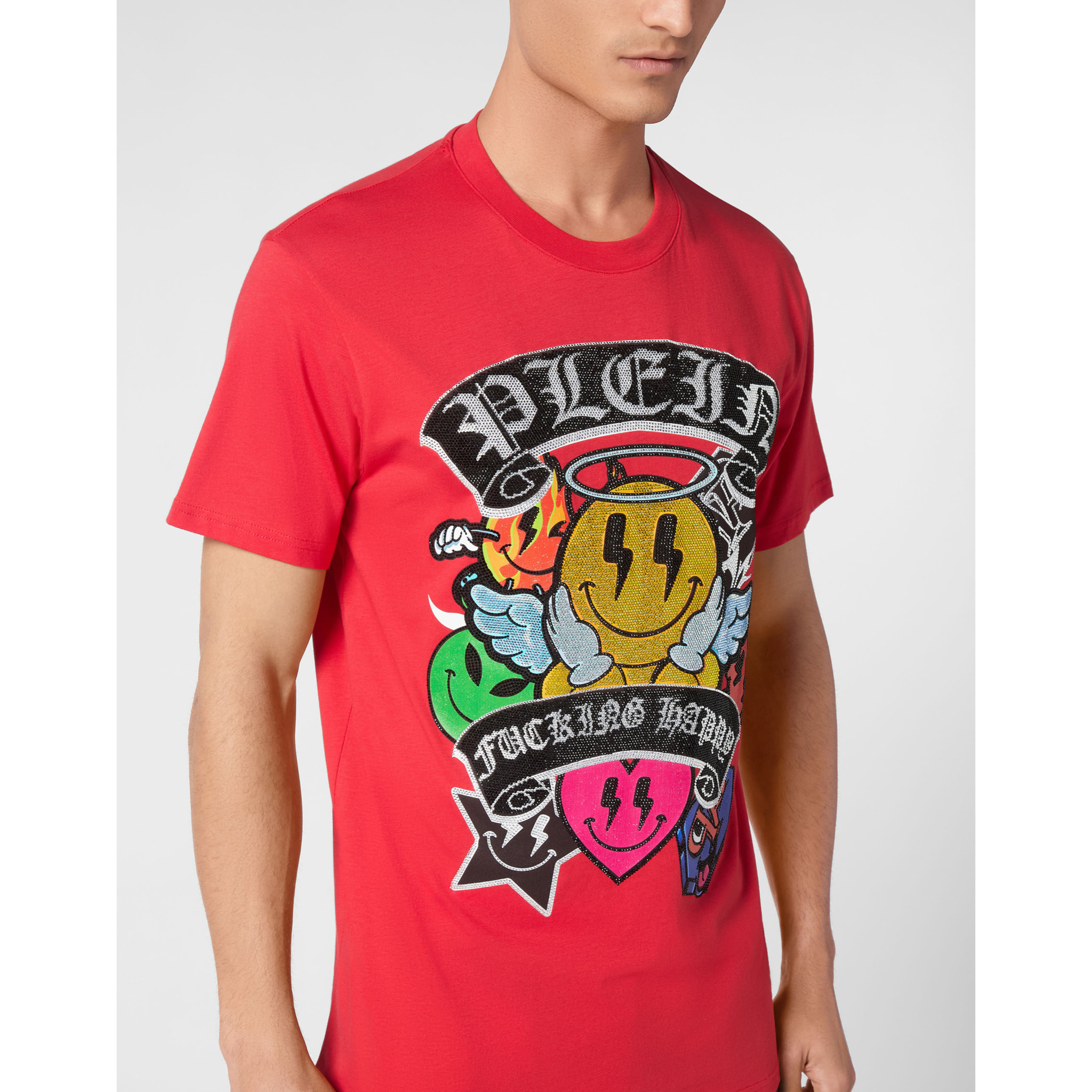 PHILIPP PLEIN Camiseta Cuello Redondo SMILE