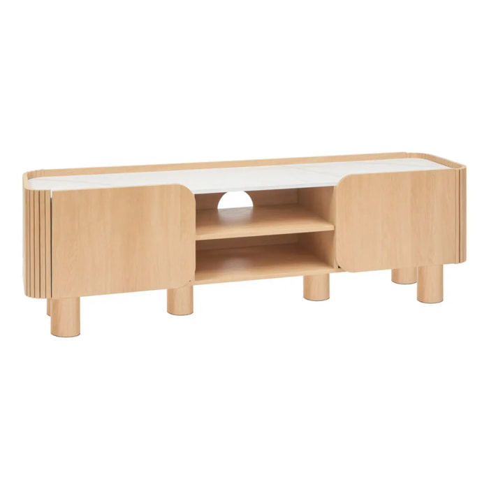 Meuble TV 2 portes Homelya H50cm