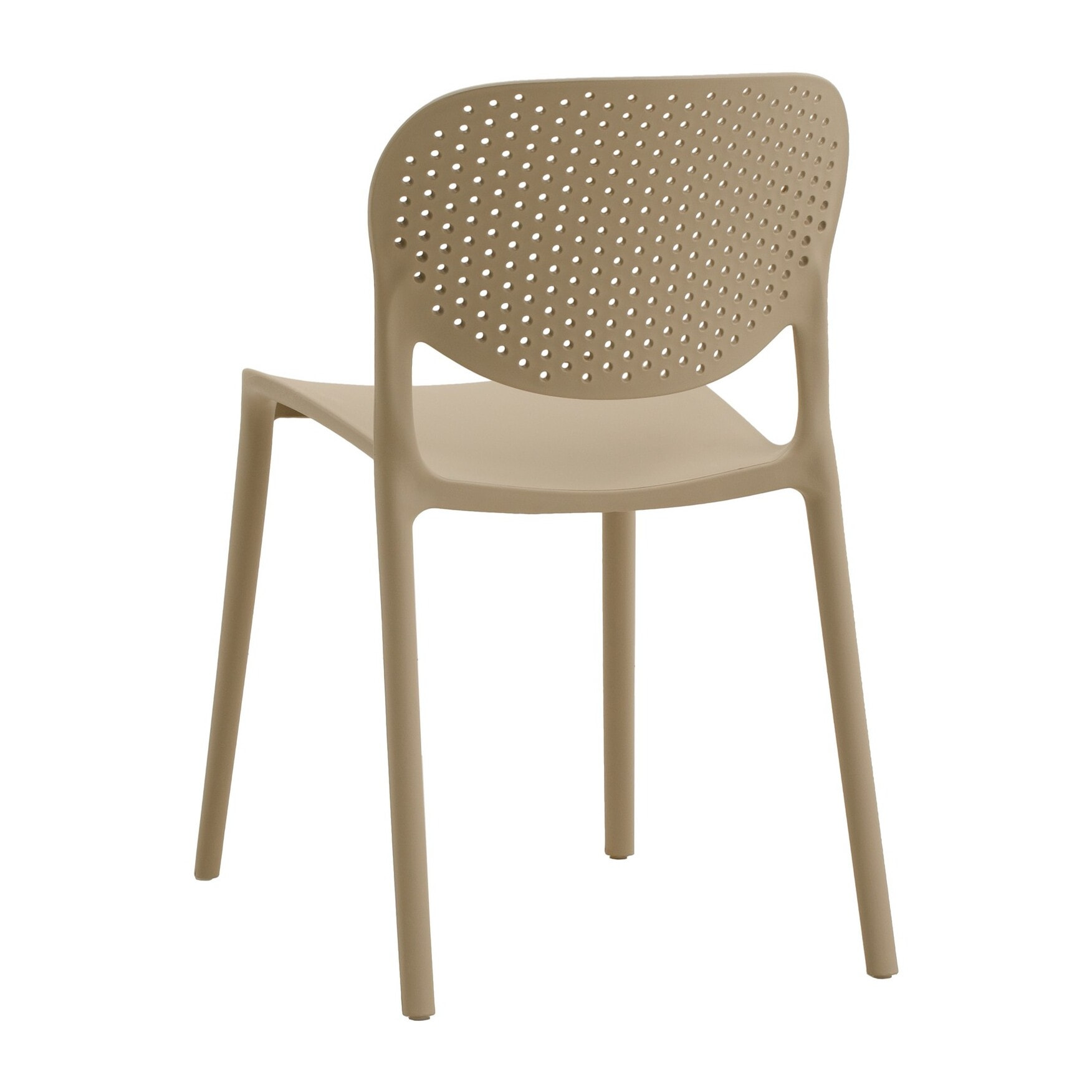 Set di 4 sedie MAIORCA in polipropilene beige, impilabili