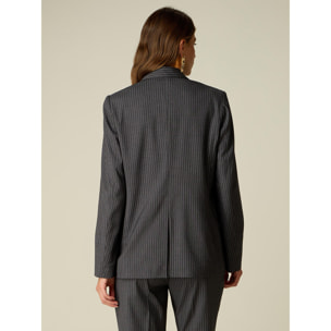 Oltre - Blazer monopetto gessato - Grigio