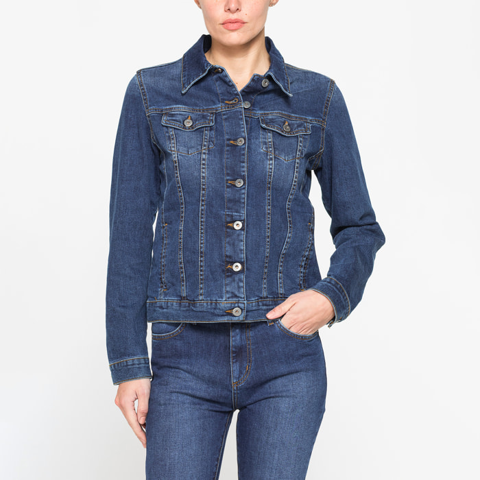 GIUBBINO IN DENIM BASIC STYLE