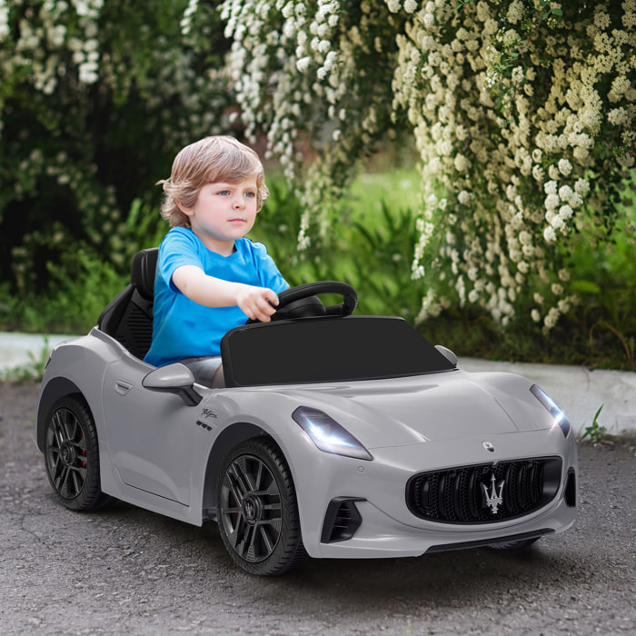 Voiture électrique enfant licence officielle Maserati Gran Turismo Folgore télécommande nombreux effets gris