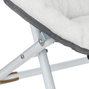 Fauteuil pliant renard 40x23cm blanc