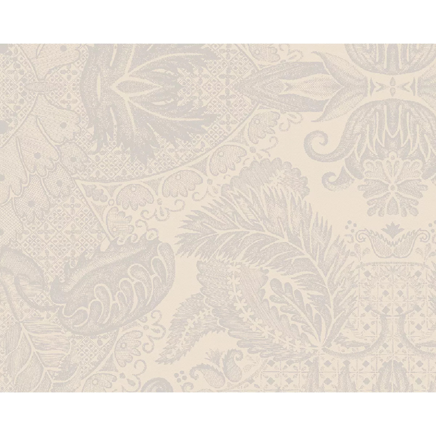 Set pur coton motif jacquard beige Mille isaphire parchemin
