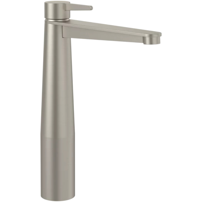 Mitigeur lavabo surélevé Conum avec vidage Push Open Brushed Nickel Matt