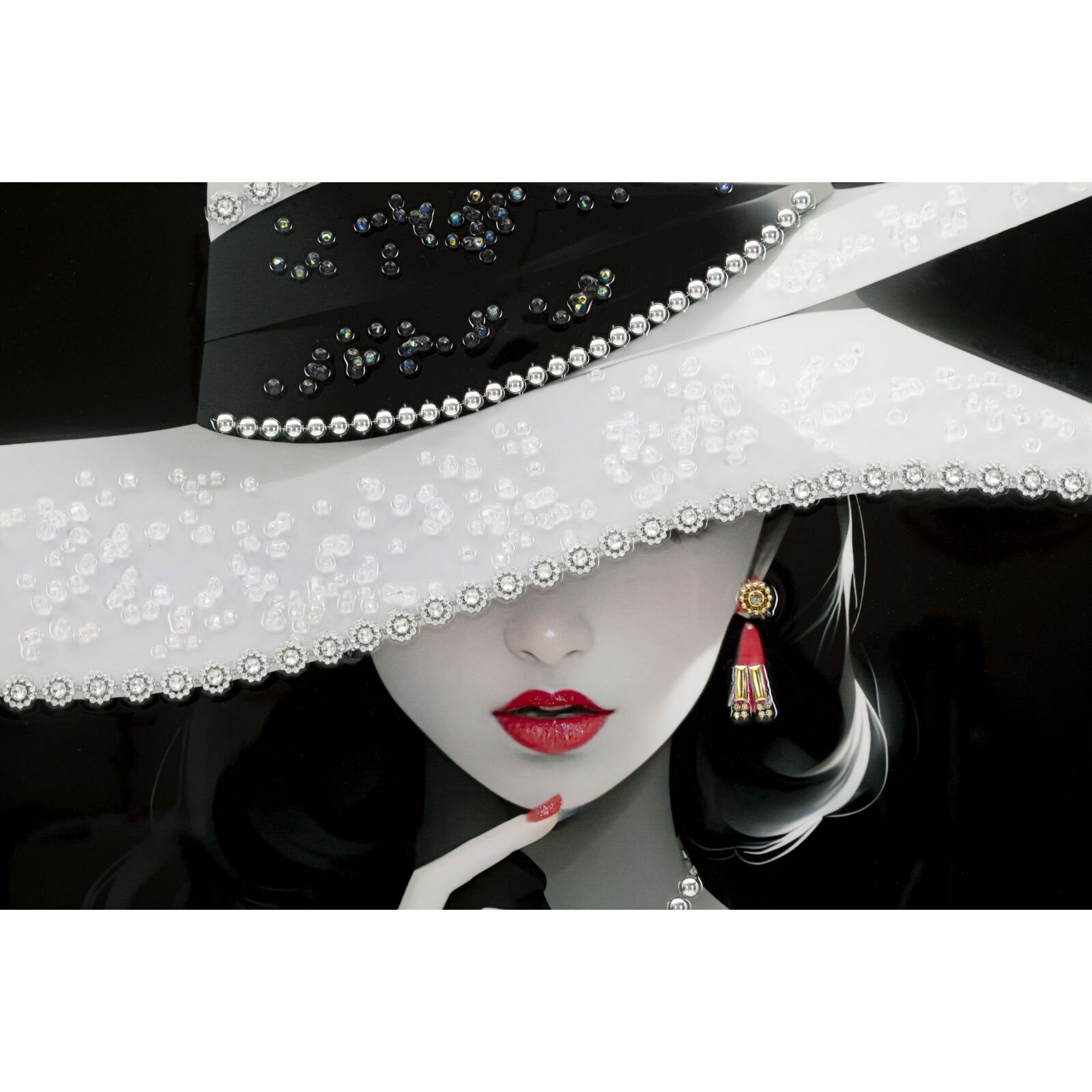 DIPINTO SU TELA LACCATO MARTY C/CORNICE -A- CM 62X4X92