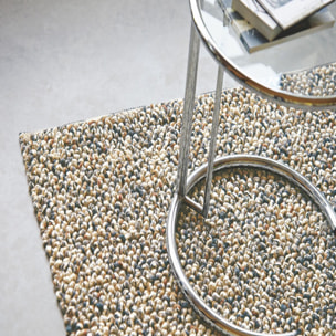Tapis salon et chambre tissé en laine motif faux uni ULGU