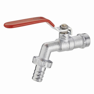 Robinet de jardin à sphère 1/4 tour + raccord au nez M3/4' (20x27) sortie M1' (26x34) / NOYON & THIEBAULT - Ø 19 mm - 2155-2026ET