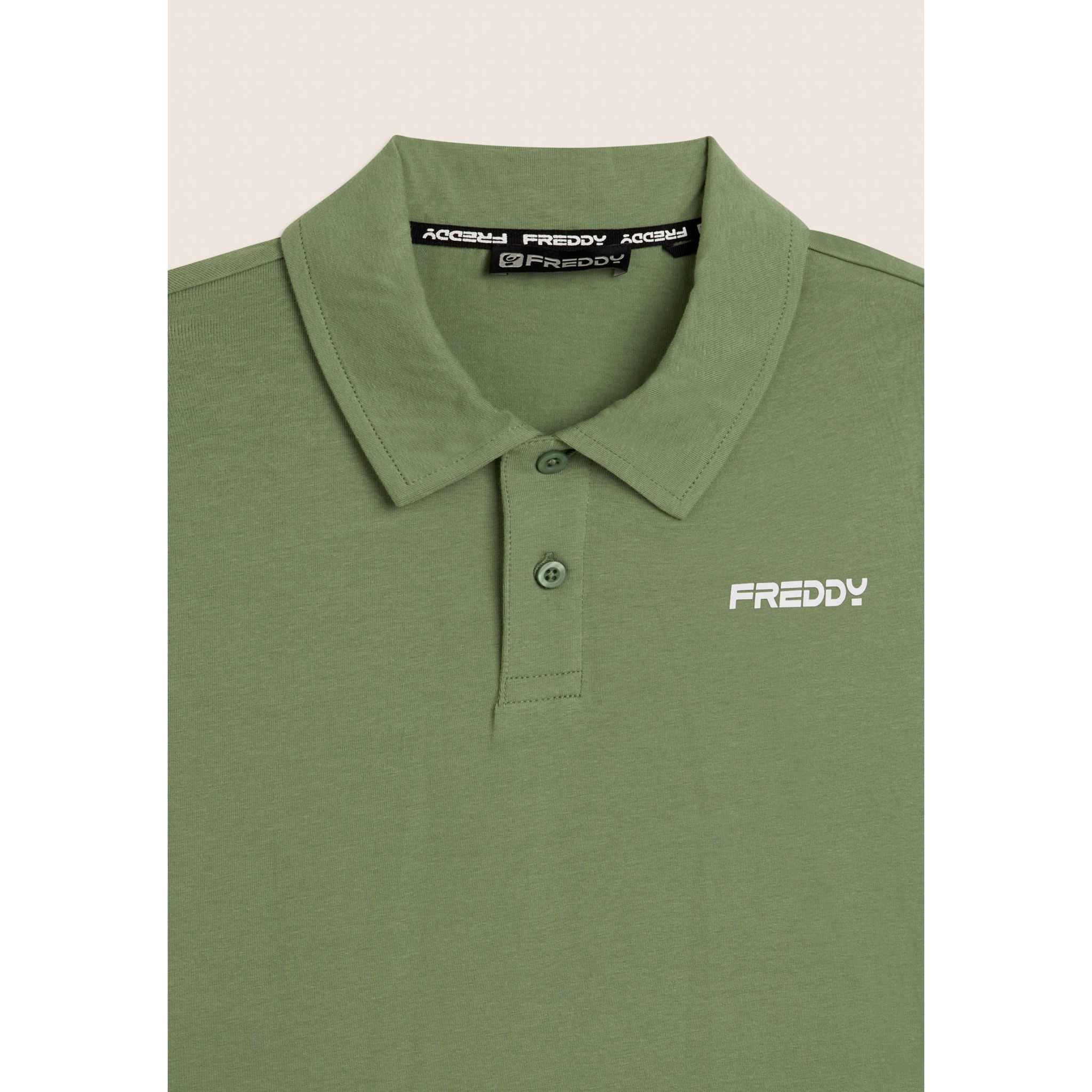 Polo in heavy jersey stretch con logo
