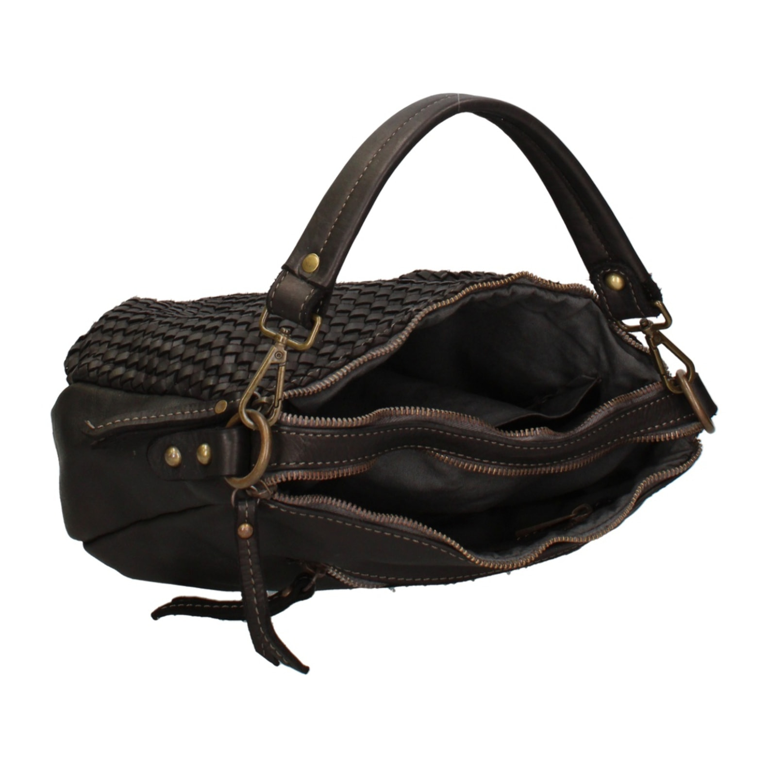 Borsa a spalla da donna - Modello Novella - Vera pelle - 31.0 x 18.0 x 12.0 cm