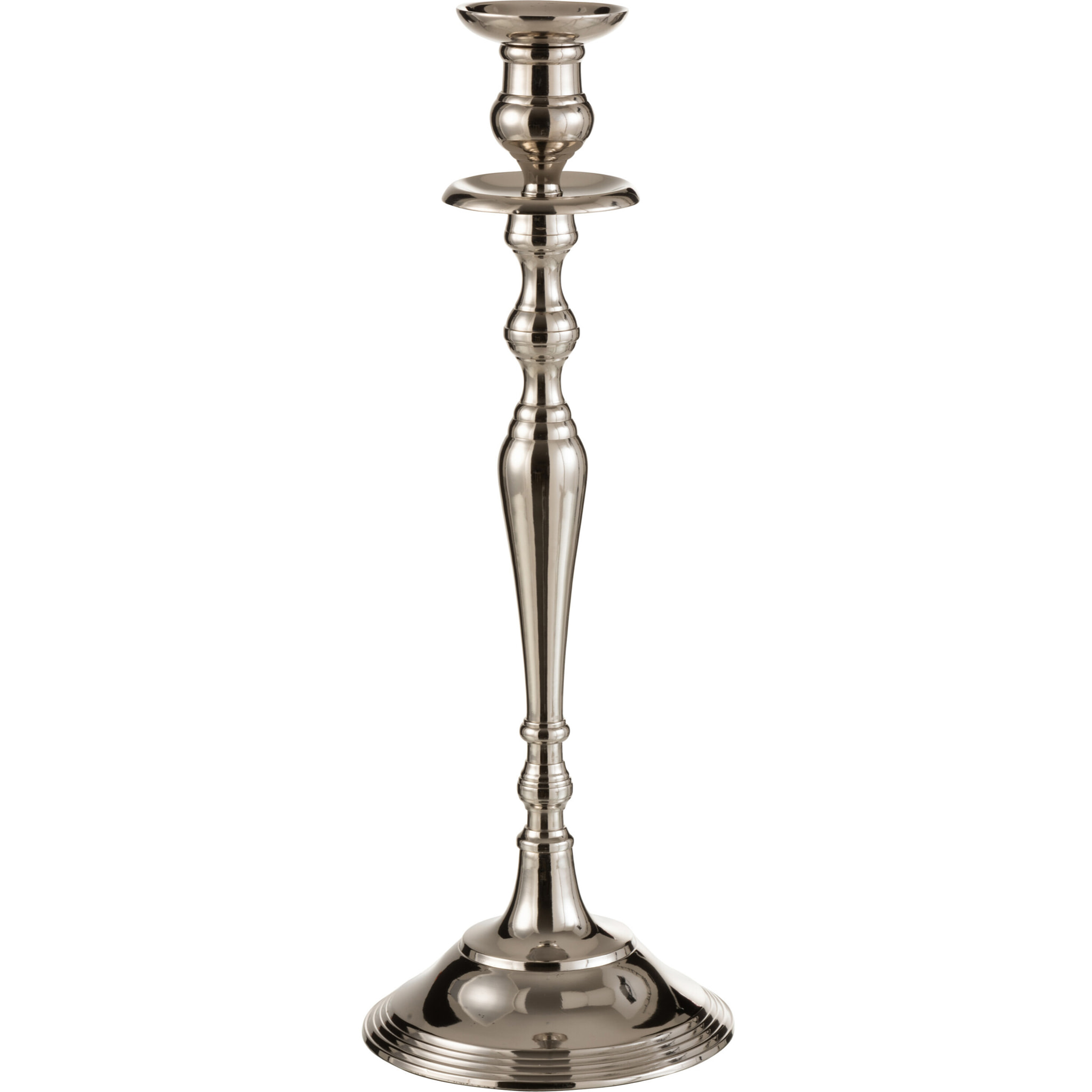 J-Line Candleholder Classic Aluminium Silver Large