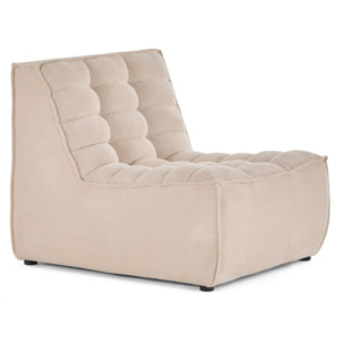 Ellie - fauteuil en velours texturé - Beige