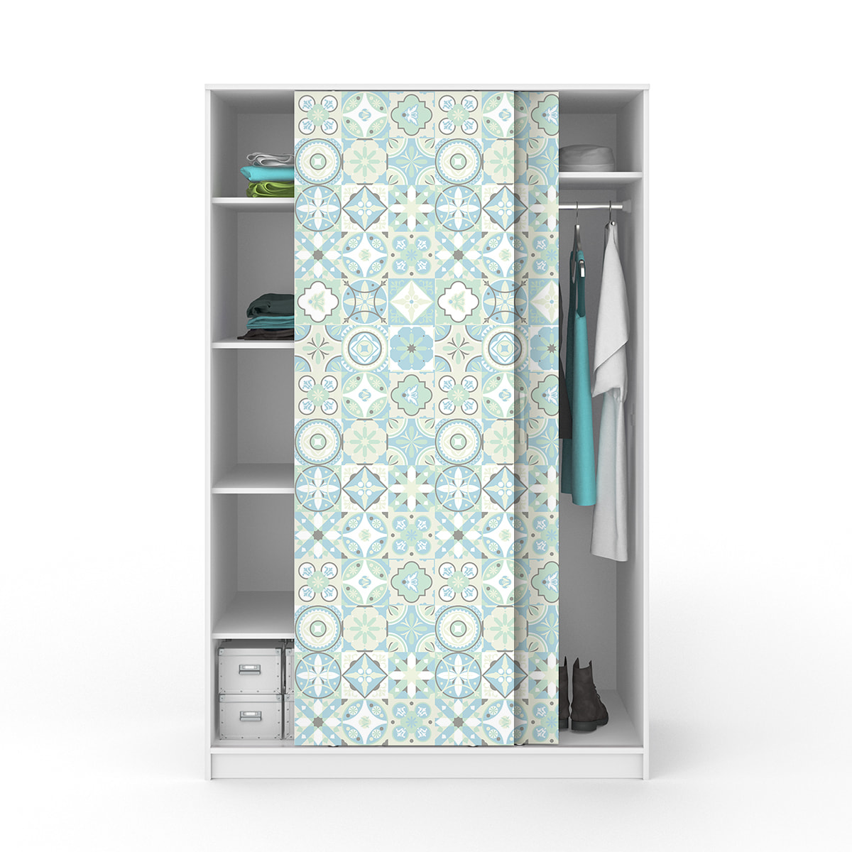 Stickers décoration Meuble - Sticker adhésif Cuisine Salon - 60 STICKERS CARRELAGES MEUBLE LIDONINO