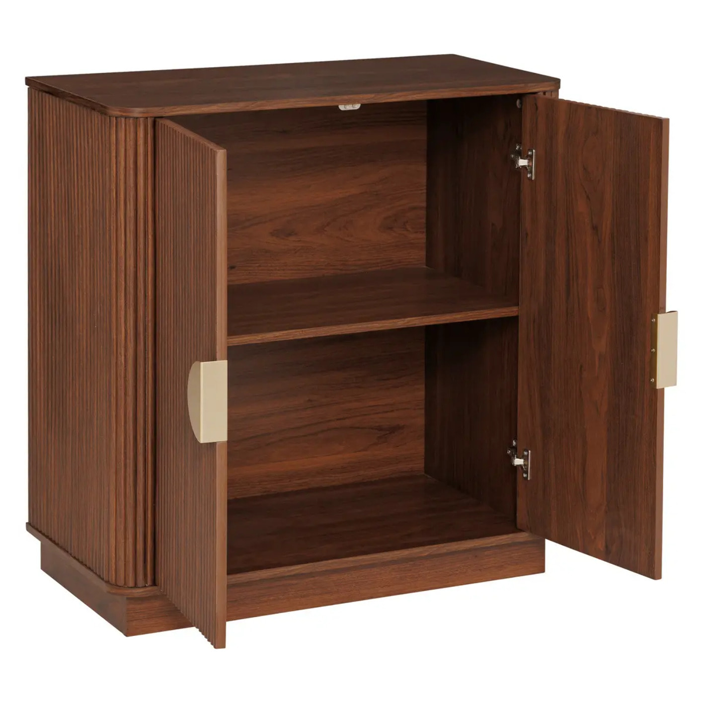 Buffet 2 portes 1 étagères Wany marron 80x40cm