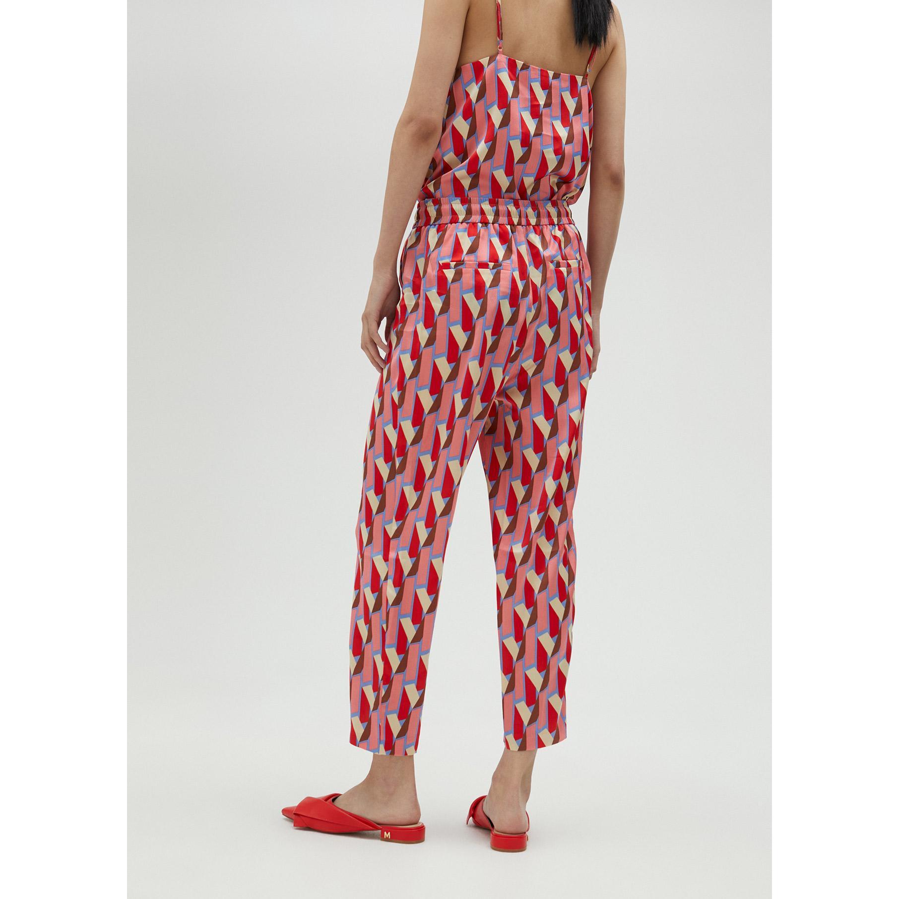 Pantaloni stampa loghi multicolore