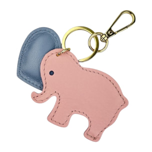 Portachiavi cuore celeste Cheval Firenze elefante rosa