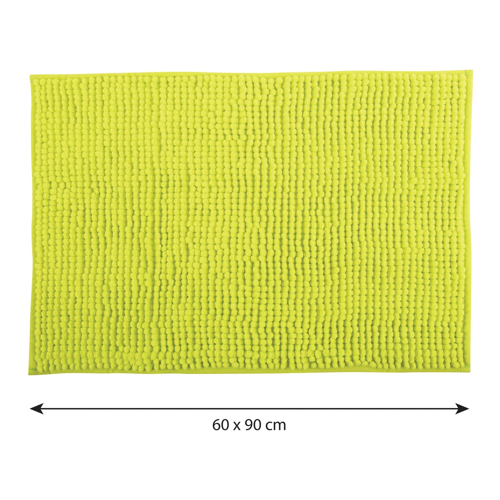 Alfombra de chenille para baño, Color Verde (60 x 90 cm) - MSV.