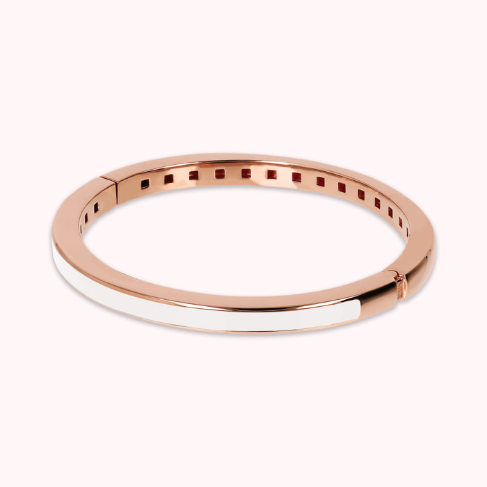 Bracciale Rigido Smaltato Bianco