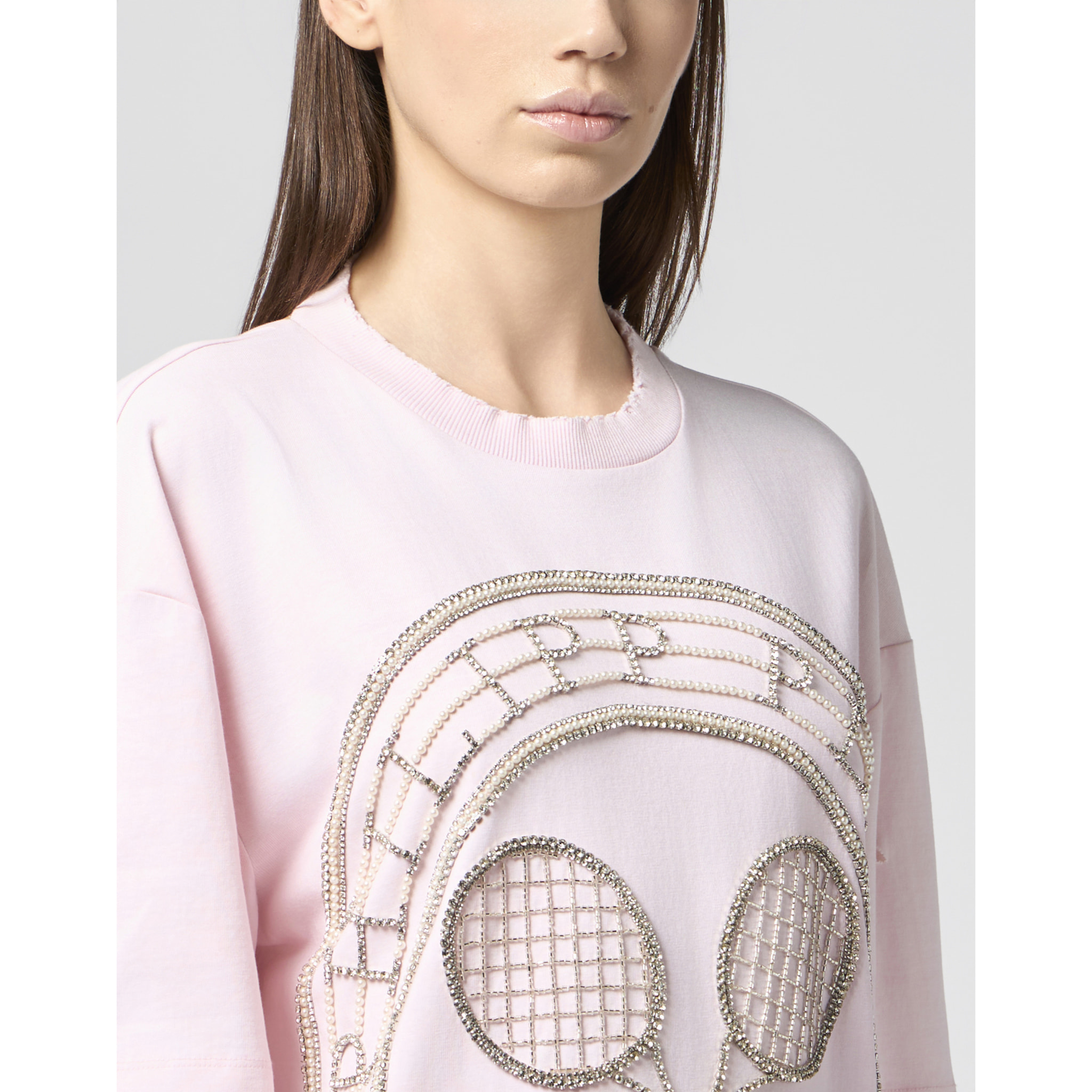 PHILIPP PLEIN Open Back T-Shirt Mini Dress Tennis Club