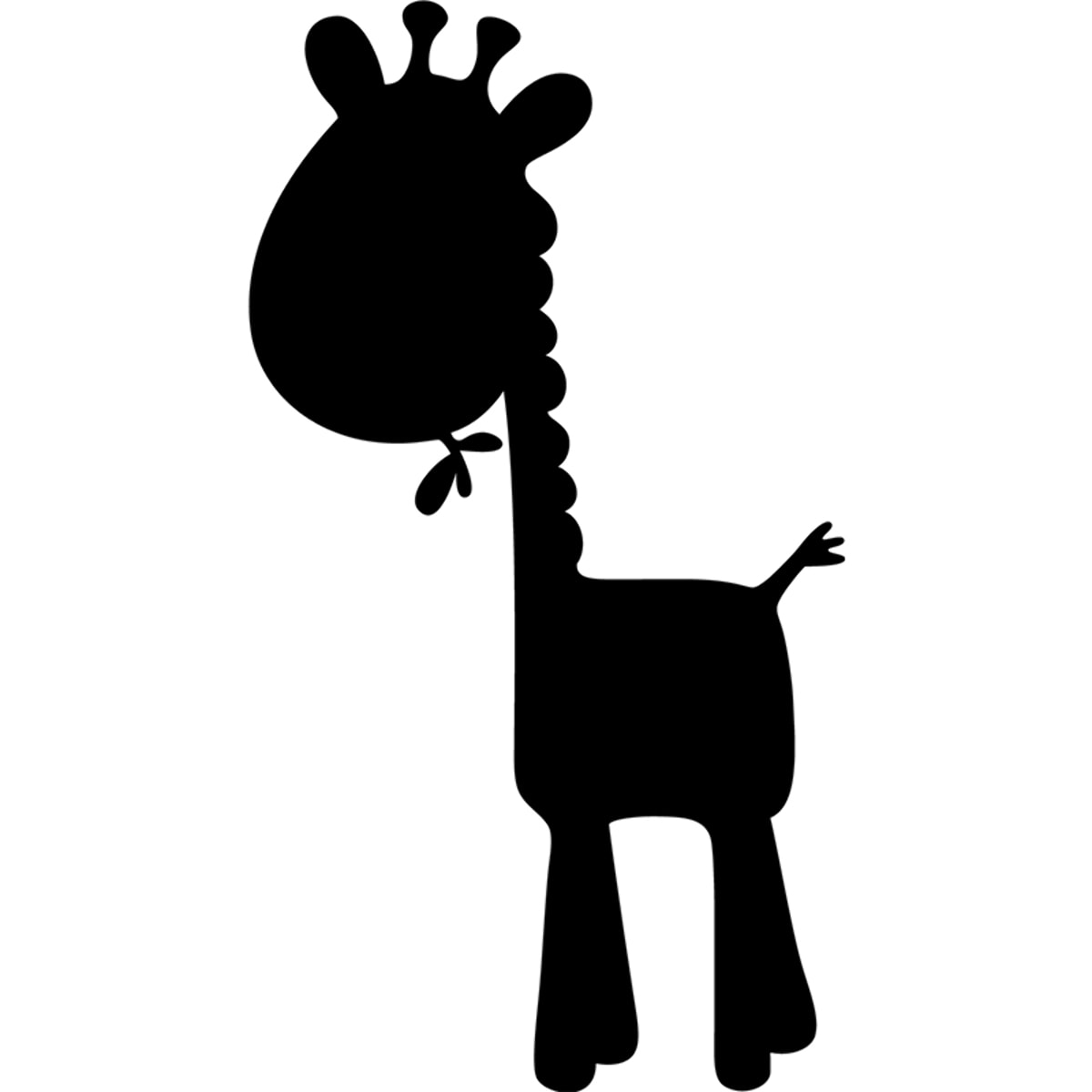 Sticker ardoise tableau noir - stickers muraux adhésif effaçable - CARICATURE GIRAFFE