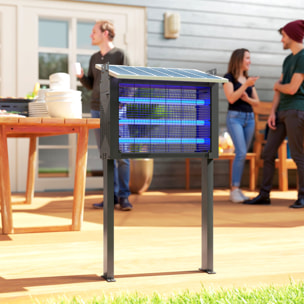 Lámpara Antimosquitos Eléctrica con Luces LED Mata Mosquitos Eléctrico 25W para Exterior Efecto 200 m² con Soporte Panel Ajustable Lámpara UV Repelente de Insectos Moscas Polillas