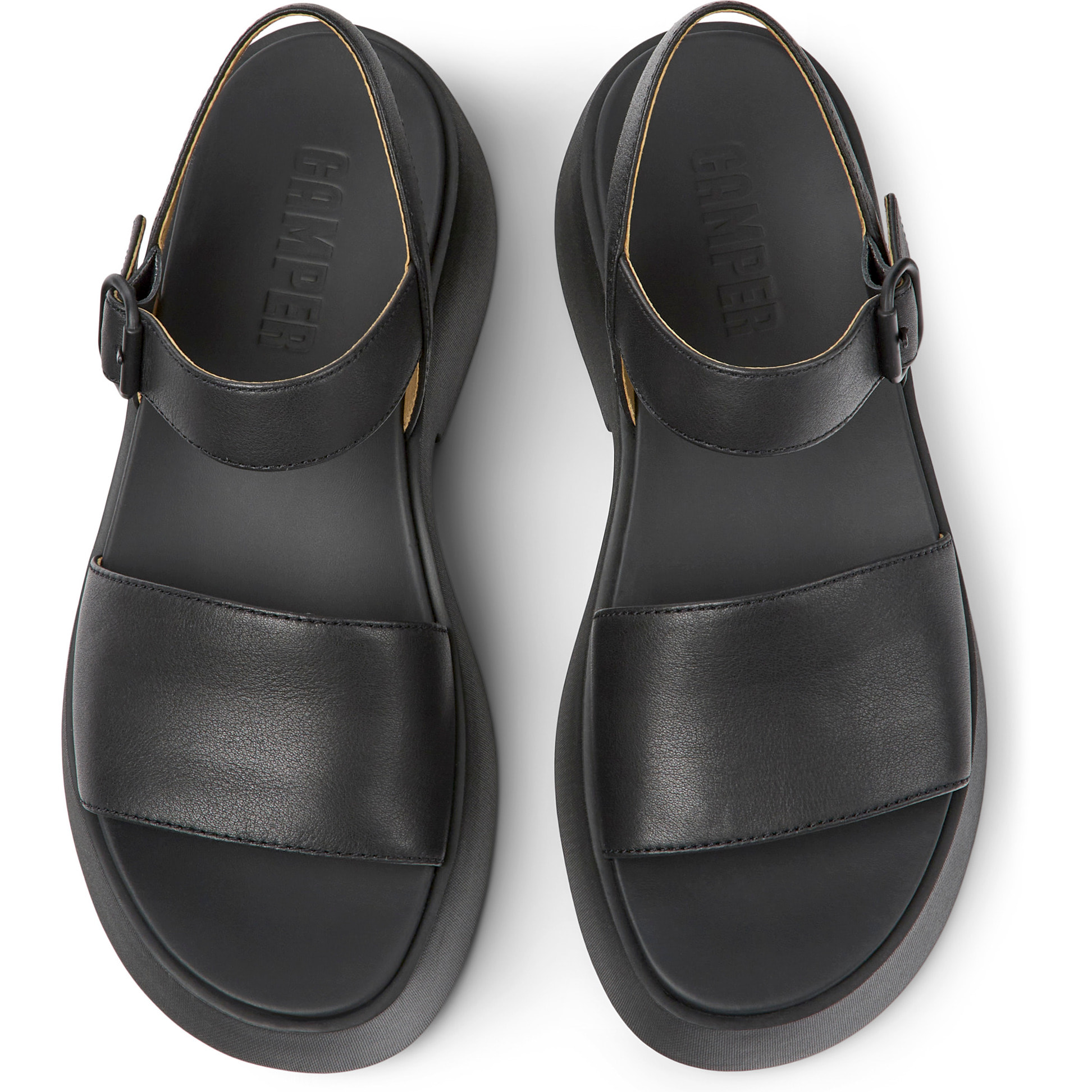 Sandalias - CAMPER Tasha - Negro - Cuero liso