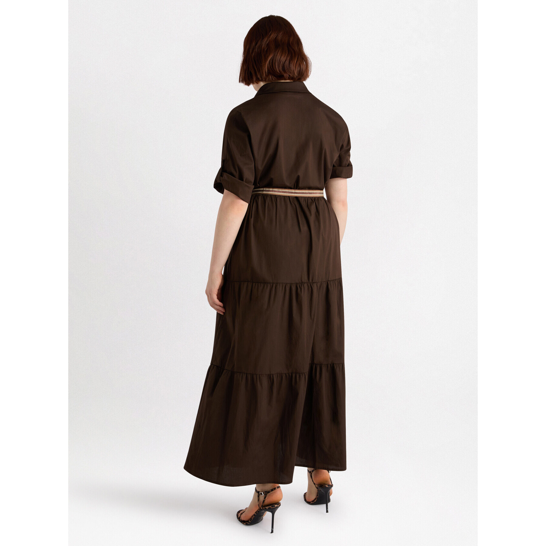 Fiorella Rubino - Vestido camisero largo - Marrón