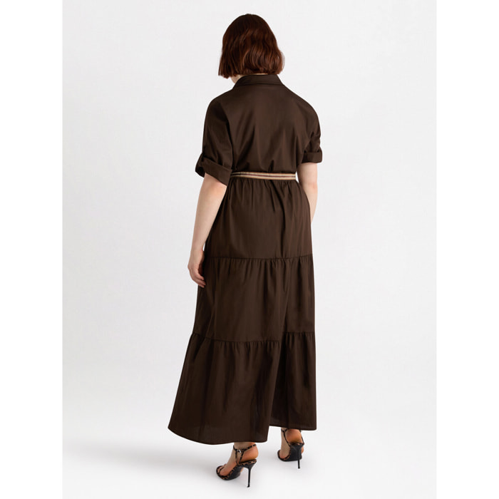 Fiorella Rubino - Vestido camisero largo - Marrón