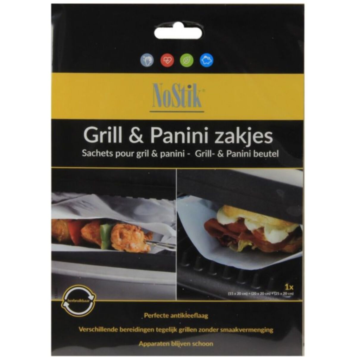 SET NOSTIK 3 SACS DE CUISSON PANINI