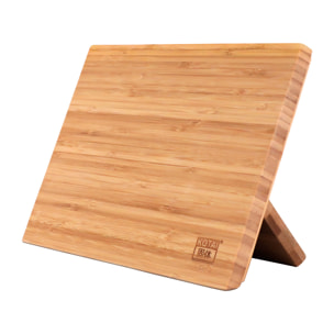 Porte-Couteaux Magnétique en Bambou pour 6-8 Couteaux | Pliable pour un Transport Facile