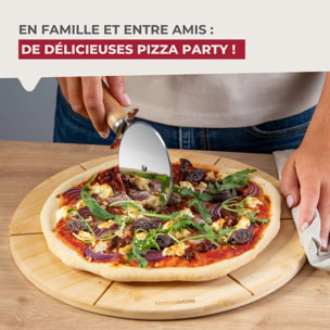 Set de 4 planches à pizza en bois Fackelmann Boisselerie