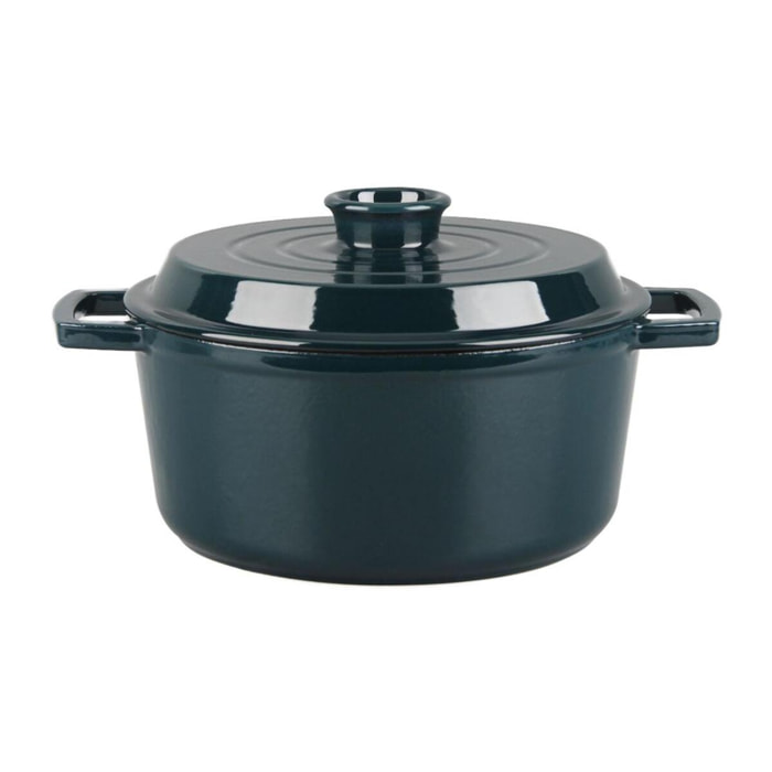 Cocotte en fonte ronde 25cm - "Masseiron Emeraude"