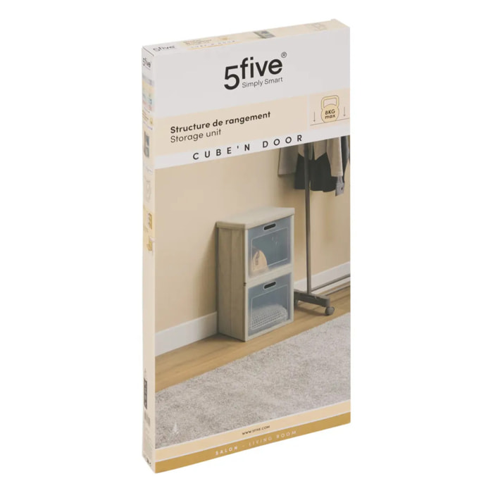 Rangement 2 cases pliable Cube'N Door 30,5x60,5cm beige