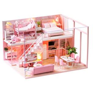 Dúplex Rosa. Maqueta 3D realista con gran detalle, cubierta anti-polvo y luces led.