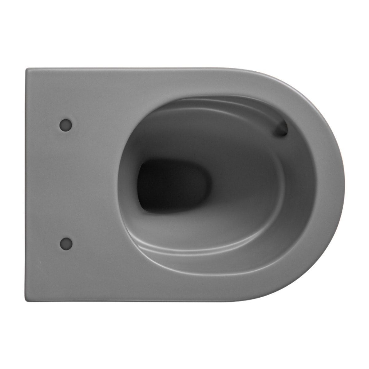 PixL Cuvette suspendue en céramique sans bride Tornado Quiet, fixations invisibles+abattant Softclose,gris mat (CEPX010RTORPGRM)