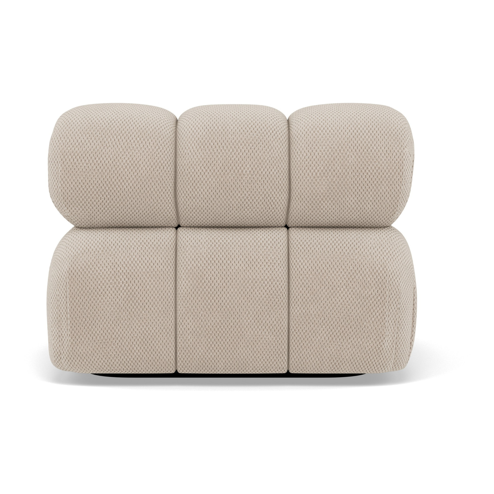 Ruby - module d'assise gauche en velours texturé - Beige