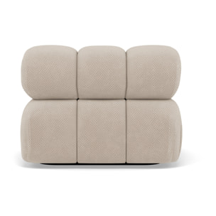 Ruby - module d'assise gauche en velours texturé - Beige