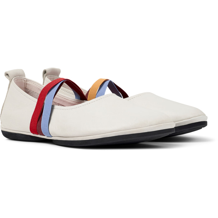 Bailarinas - CAMPER Right Nina Twins - Blanco - Cuero liso