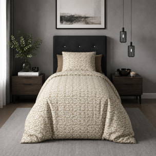 Parure de couette 2pcs 100% microfibre 60gsm- carmel
