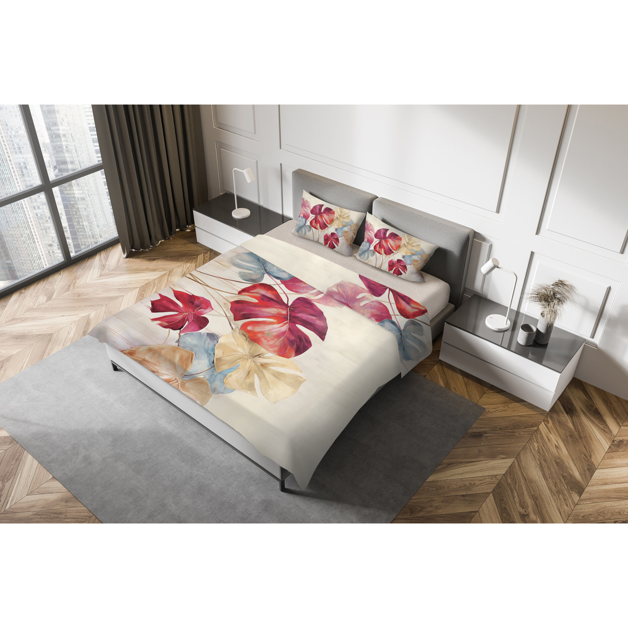 Parure Lenzuola fotografico Piazzato Fine-Art 2 Piazze Disegno Iris