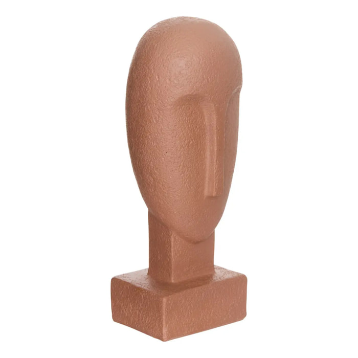 Objet déco visage Sien 9x8x24,5cm terracotta