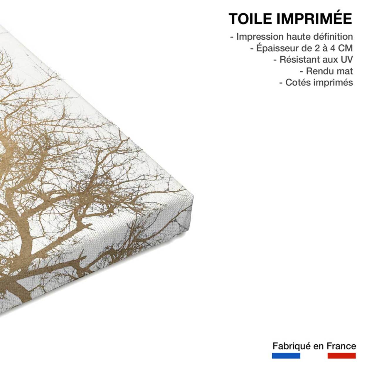 Tableau dessin ciel d'or Toile imprimée