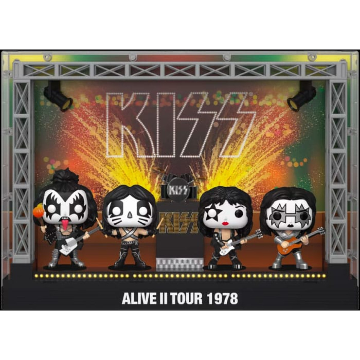 Kiss Pop! Moments Dlx Vinile Figura 4-pack Alive Ii 1978 Tour 9 Cm Funko