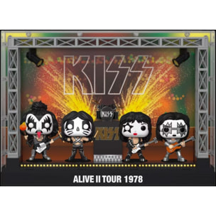 Kiss Pop! Moments Dlx Vinile Figura 4-pack Alive Ii 1978 Tour 9 Cm Funko