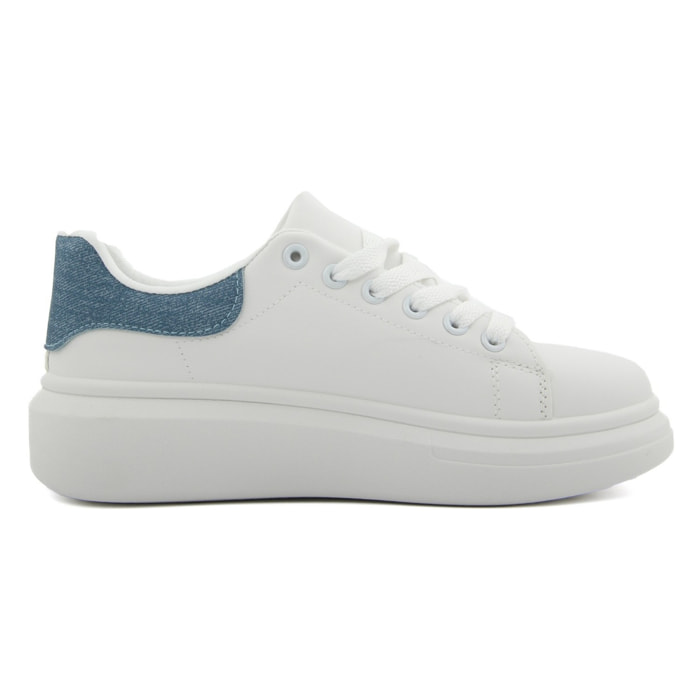 Sneakers Donna colore blu-Altezza tacco:3,5cm