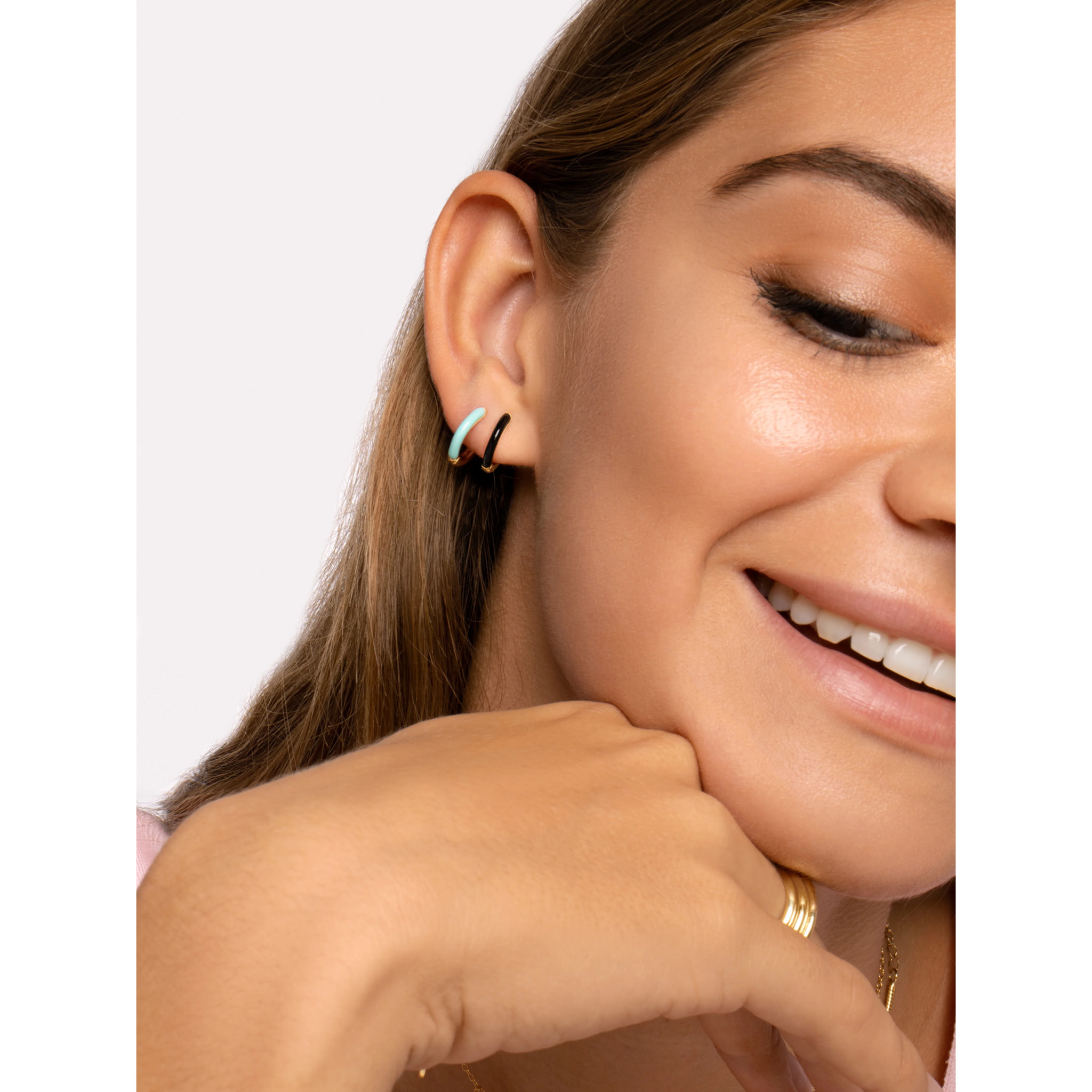 Orecchino Sky Enamel Placcato Oro