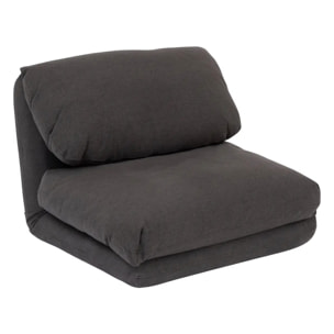 Chauffeuse "Marza" gris ardoise 209x78cm