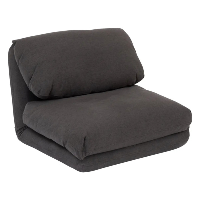 Chauffeuse "Marza" gris ardoise 209x78cm